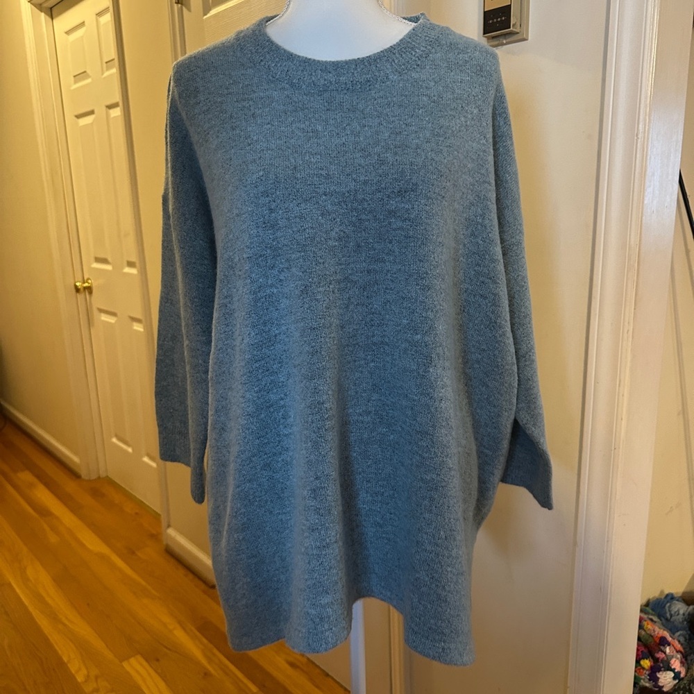 NWOT POL oversized blue sweater.